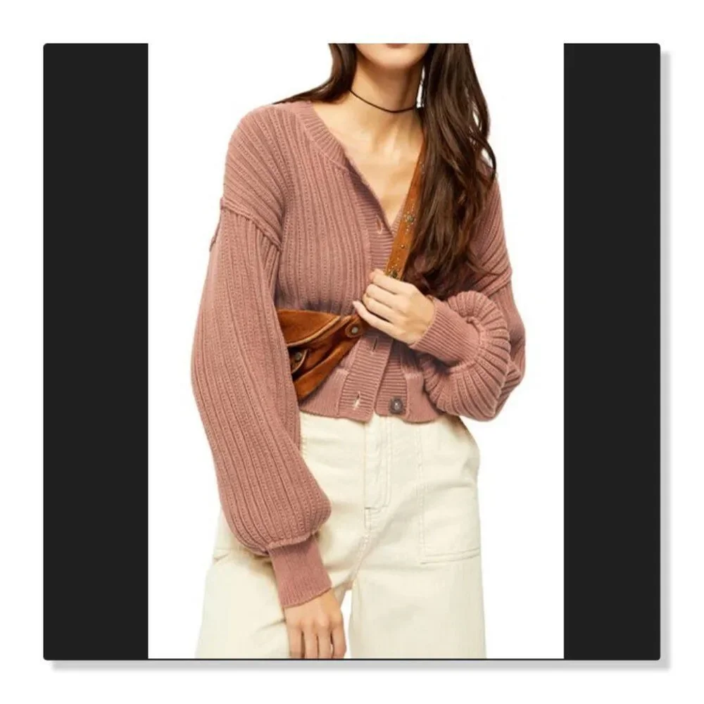💗 FREE PEOPLE 💗 'All Yours' Cropped Dolman Sleeve Cardigan - [Size XS]